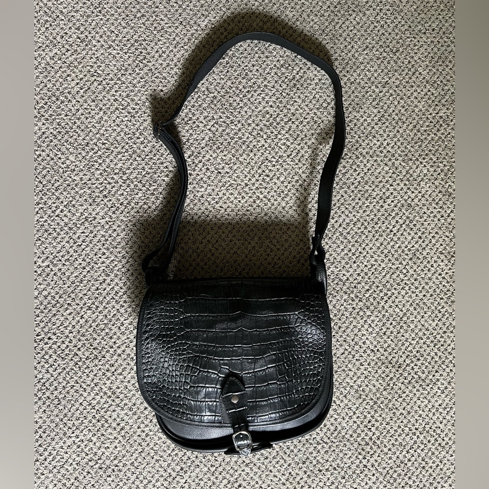 Black leather purse